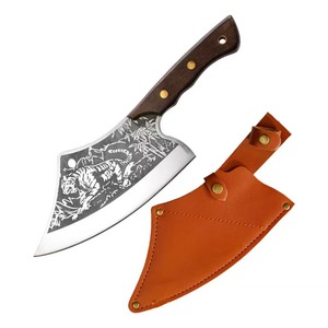 Cuchillo profesional <span class=keywords><strong>para</strong></span> cortar huesos con patrón <span class=keywords><strong>de</strong></span> tigre <span class=keywords><strong>de</strong></span> 8 pulgadas, cuchillo <span class=keywords><strong>de</strong></span> <span class=keywords><strong>carnicero</strong></span> <span class=keywords><strong>de</strong></span> Chef <span class=keywords><strong>de</strong></span> acero inoxidable afilado con mango Pakkawood - Product Image 2