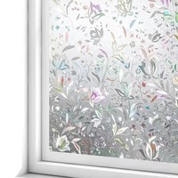 Vinyl-Fensterfolie Vertikale Streifen Sichtschutz Selbstklebende Milchglasfolie Statische Dekorationsfolie
