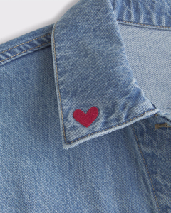 Chaqueta de Manga Larga para Mujer LEDUO, Personalizada, Casual, de Primavera, en Mezclilla Lavada, con Cierre de Broches Delanteros - Product Image 2