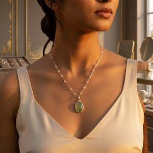 Collier pendentif en argent 925 avec perles en quartz plaquées argent pour femmes - Product Image 4