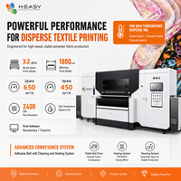 Imprimante textile numérique HEASY H-1832 grand format 1,8 m à bande transporteuse, à encre dispersée éco-responsable haute température, pour impression directe sur tissu et signalétique souple