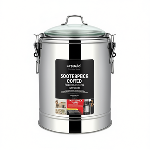 Marmite isotherme Amoalo 35L en acier inoxydable avec couvercle en verre, grande capacité pour soupes et boissons - Product Image 1