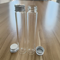 Récipients hermétiques de cylindre de bouteille de capsules de stockage de flacons en verre de Borosilicate d'usine avec les couvercles en aluminium de vis