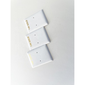 Nhỏ màu trắng đồ trang sức vòng đeo tay vòng cổ bông tai Puff Pads với lá vàng nóng - Product Image 2