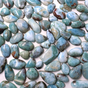 Venta al por mayor de cabujones de larimar, piedra preciosa natural de cristal azul, piedra suelta para la fabricación de joyería artesanal, disponible para la venta. - Product Image 5