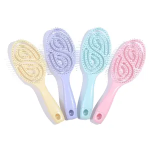 Thiết Kế Mới Hollow Cong Lược Tóc Mịn Tóc Tạo Kiểu Tóc Lược Detangling Bàn Chải Cho Tóc Xoăn