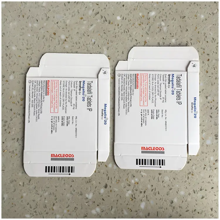 Benutzer definierte medizinische Salbe Straight Tuck End Pharmazeut ische Medizin Pille Papier Verpackungs box für Vitamin C Tablette