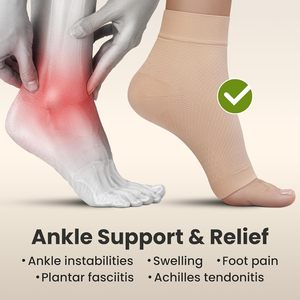 Haute Qualité 20-30mmHg Beige Fasciite Plantaire Compression Soutien Manches <span class=keywords><strong>Cheville</strong></span> Brace Arc Soutien Pied Compression Casual Logo - Product Image 6