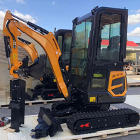 Livraison Gratuite Mini-Excavatrice sur Chenilles 1.8T, 1T, 1.5T, Moteur Kubota EURO 5 EPA, avec Accessoires