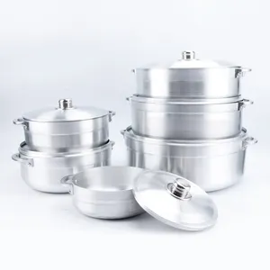 Batterie de cuisine OEM moulée sous pression lot de 6 casseroles et poêles avec poignée batterie de cuisine en aluminium