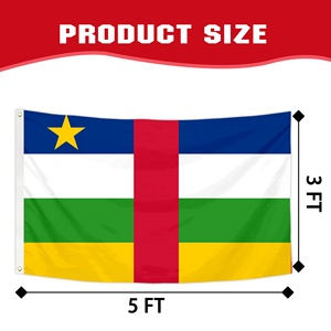 Banderas Nacionales Personalizadas al por Mayor, 90x150cm, Bandera de la República Centroafricana, Centrafrique, CAR, Bandera Personalizada del País, Poliéster 100D - Product Image 3