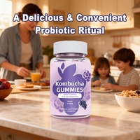 Gummies probiotiques, gummies au kombucha, soutien métabolique pour hommes et femmes, végétaliens, saveur raisin, service OEM ODM
