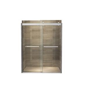 <span class=keywords><strong>Porte</strong></span> de <span class=keywords><strong>douche</strong></span> sans cadre de style moderne, verre trempé de 8 mm, design droit, <span class=keywords><strong>porte</strong></span> coulissante à roulettes, JENBELY, finition polie/chrome/mate - Product Image 6