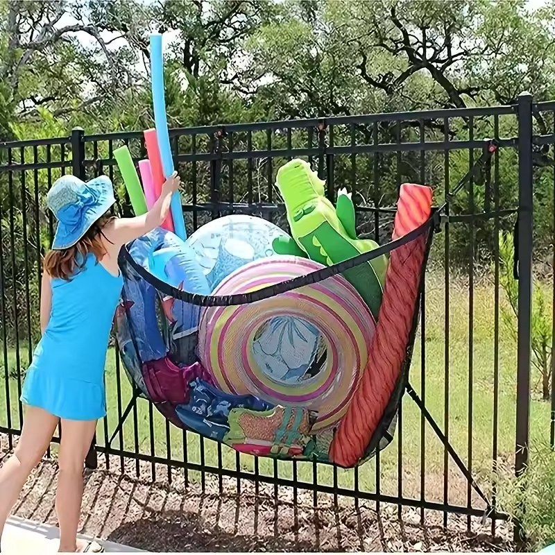 Factory Outdoor Pool Large Capacity Storage Net Bag Beach Inflatable Toy Storage Swimming Pool Hanging Float Storage Bag