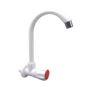 Grifo de Cocina Clásico de Color Blanco, Montado en la Pared, de Plástico, con Manivela Pequeña - Product Image 6