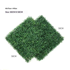 Panel de Pared de Flores Artificiales de Eucalipto Milán, Pared Vegetal Simulada para Decoración de Interiores y Paisajismo, 10 cm de Altura - Product Image 2