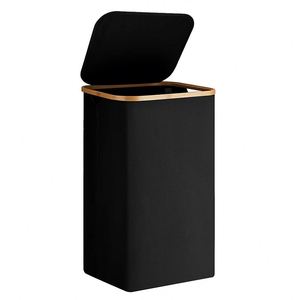 Cesto de Ropa Plegable Grande con Tapa y Asas de Bambú - Product Image 5