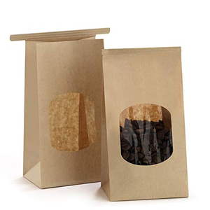Bolsa de papel Kraft impermeable con estampado personalizado, soporte con cierre de cremallera, bolsa de embalaje para granos de café, comida para mascotas, secado bueno - Product Image 1