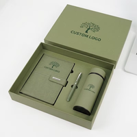 Ensemble cadeau d'entreprise Nature Tone : carnet relié, stylo, tasse thermique