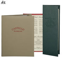 Porte-menus personnalisés en tissu naturel, couvertures de menus en lin pour restaurants