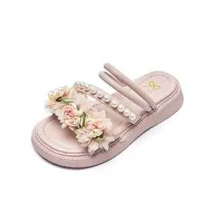 Summer New Bow Flower with Diamond Soft Sole Princess Fashion Sandals