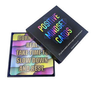 Tarjeta de Regalo Publicitaria con Impresión Personalizada de Fábrica, Bordes Cuadrados con Lámina Dorada, Afirmaciones Positivas, Holográfica, para Mujer - Product Image 3