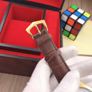 Montre mécanique automatique vintage pour homme avec cadran sectoriel, verre saphir rose, affichage de la date, bracelet en cuir, montre-bracelet de ville pour affaires - Product Image 6