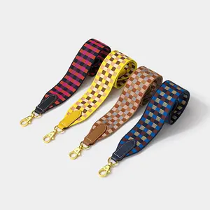 Bag Straps For Handbags Woven Belt Wide Webbing Luxury Ladies Leather Small Shoulder Bag Cotton Straps For Crossbody Bags