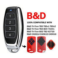 Télécommande de porte de garage/porte B&D Tritran TB5 TB5V1 TB5V2 TB4 TB2 BD4 BD2 433,92 MHz, moteur de porte à enroulement B&D SDO 3V1 2V1 1V2