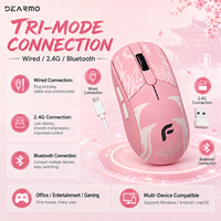 FPW Datang WuShuang Mouse Gaming Nirkabel Tri-Mode Co-Branded Ergonomis Ringan 2.4G Wired BT Esports Mouse untuk Laptop PC