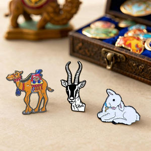 เข็มกลัดเคลือบลายสัตว์ป่าทะเลทรายอาหรับ ราคาขายส่ง สติ๊กเกอร์โลหะติดโทรศัพท์ ของที่ระลึกการท่องเที่ยวตะวันออกกลาง ผลิตตามสั่ง - Product Image 3