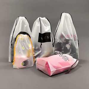 Custom <b>Large</b> Plastic Drawstring <b>Bag</b> with Custom Printed Logo Pe Plastic Frosted <b>Bags</b> Pouch <b>Gift</b> Packaging Poly <b>Bag</b> for Clothes - Product Image 3