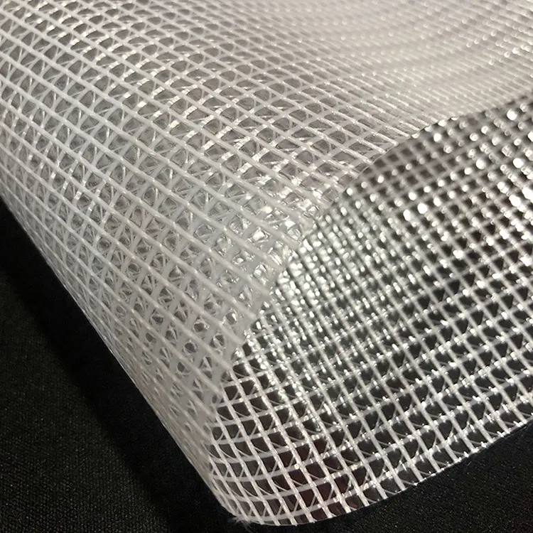 PVC 투명 타포린 100% 폴리에스터 메쉬 패브릭 투명 PVC 타포린