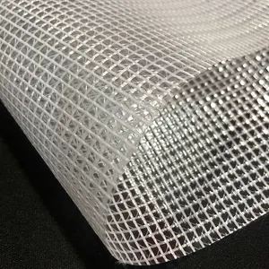 PVC rõ ràng bạt 100% polyester lưới vải trong suốt bạt PVC