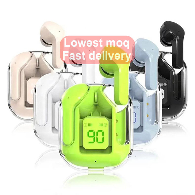 Transparent Crystal case Air31 air 31 T6 Tws JL Wireless Bluetooth Gaming in Ear Noise Cancelling Mic Earbuds Earphone Headphone