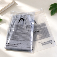Sacs en plastique translucides mats en CPE pour vêtements, bonnets tricotés et pantalons, avec logo personnalisé, vente en gros d'usine