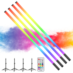 Nuevo Producto: Paquete <span class=keywords><strong>de</strong></span> 4 Barras <span class=keywords><strong>de</strong></span> <span class=keywords><strong>Luz</strong></span> LED RGB Inalámbricas, Portátiles, Recargables, ABS SMD 18W, <span class=keywords><strong>Luz</strong></span> Ambiental para Estudio, Grabación <span class=keywords><strong>de</strong></span> Video - Product Image 1