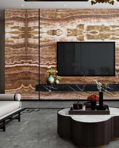 Ónix de Jade Negro Natural del <span class=keywords><strong>Mar</strong></span> Negro, Ónix Marrón de Lujo en Capas para Paredes Retroiluminadas y Encimeras - Product Image 6