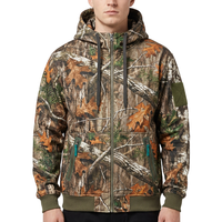 XUCHANG – Nouveau Hoodie Décontracté Oversize pour Homme, Imprimé Camouflage Real Tree, Logo Personnalisé OEM, Qualité Supérieure, 100% Coton, Fermeture Éclair