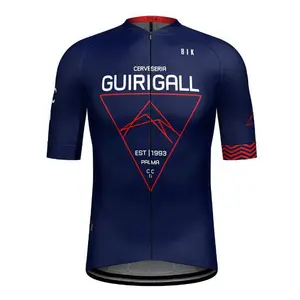 Roupas de ciclismo para homens, camisa de compressão para bicicleta e bicicleta, camisa de manga curta personalizada de marca própria