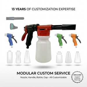Canon à mousse multifonctionnel basse pression pour tuyau d'arrosage, pistolet à mousse <span class=keywords><strong>portable</strong></span> pour lavage de voiture, pulvérisateur de mousse de neige pour voiture, patio, nettoyage domestique - Product Image 4