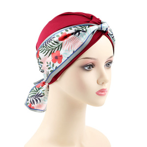 Gorra de mujer de alta elasticidad ajustable con diseño étnico <span class=keywords><strong>a</strong></span> rayas, cinturón de satén para el cabello, extraíble, personalizada, para <span class=keywords><strong>pesca</strong></span>, apta para las cuatro estaciones - Product Image 1