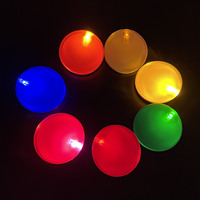 Badges ronds LED givrés personnalisés, décorations de fête clignotantes avec fonction épingle