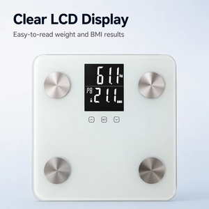 LCD-Display Elektronische Körperfettwaage, Betrieben mit 4 AAA-Batterien, Multifunktions-Messgerät für Haushalt & Hotel - Product Image 4