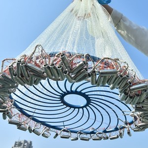 4~9 ft Nylon Monofilament <strong>Cast</strong> <strong>Net</strong> with Double Knot PA Plastic Hand Throwing Fishing <strong>Cast</strong> <strong>Net</strong> for Sale - Product Image 2