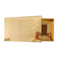 Boîte d'emballage de base et de couvercle durable en papier carton de couleur dorée pour cadeaux d'artisanat boîtes de papier de faveur de cadeaux de grande capacité pliantes