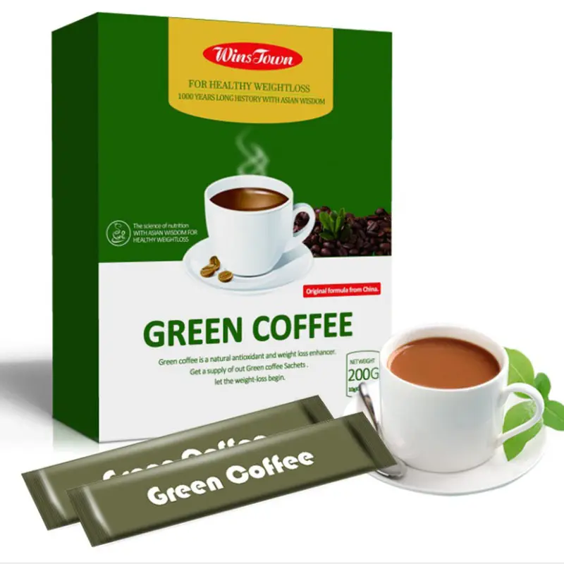 Low Calorie Refreshing Agglomerated Instant Slimming Green Coffee Health