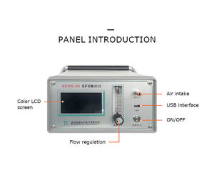เครื่องวิเคราะห์ก๊าซซัลเฟอร์เฮกซะฟลูออไรด์แบบพกพาเครื่องตรวจจับการไหลของก๊าซ SF6ความชื้นจากน้ำขนาดเล็กผลิต KDWS-24 - Product Image 2