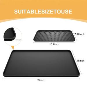Vente chaude Tapis de table basse personnalisé Tapis de séchage de vaisselle de cuisine Tapis de bar en silicone - Product Image 2