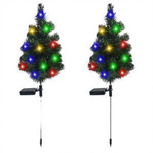 Guirlandes lumineuses solaires LED pour sapin <span class=keywords><strong>de</strong></span> Noël IP65, 68 cm, étanches, <span class=keywords><strong>installation</strong></span> facile, durée <span class=keywords><strong>de</strong></span> vie <span class=keywords><strong>de</strong></span> 50 000 heures, blanc chaud doux 2700K, pour extérieur - Product Image 1